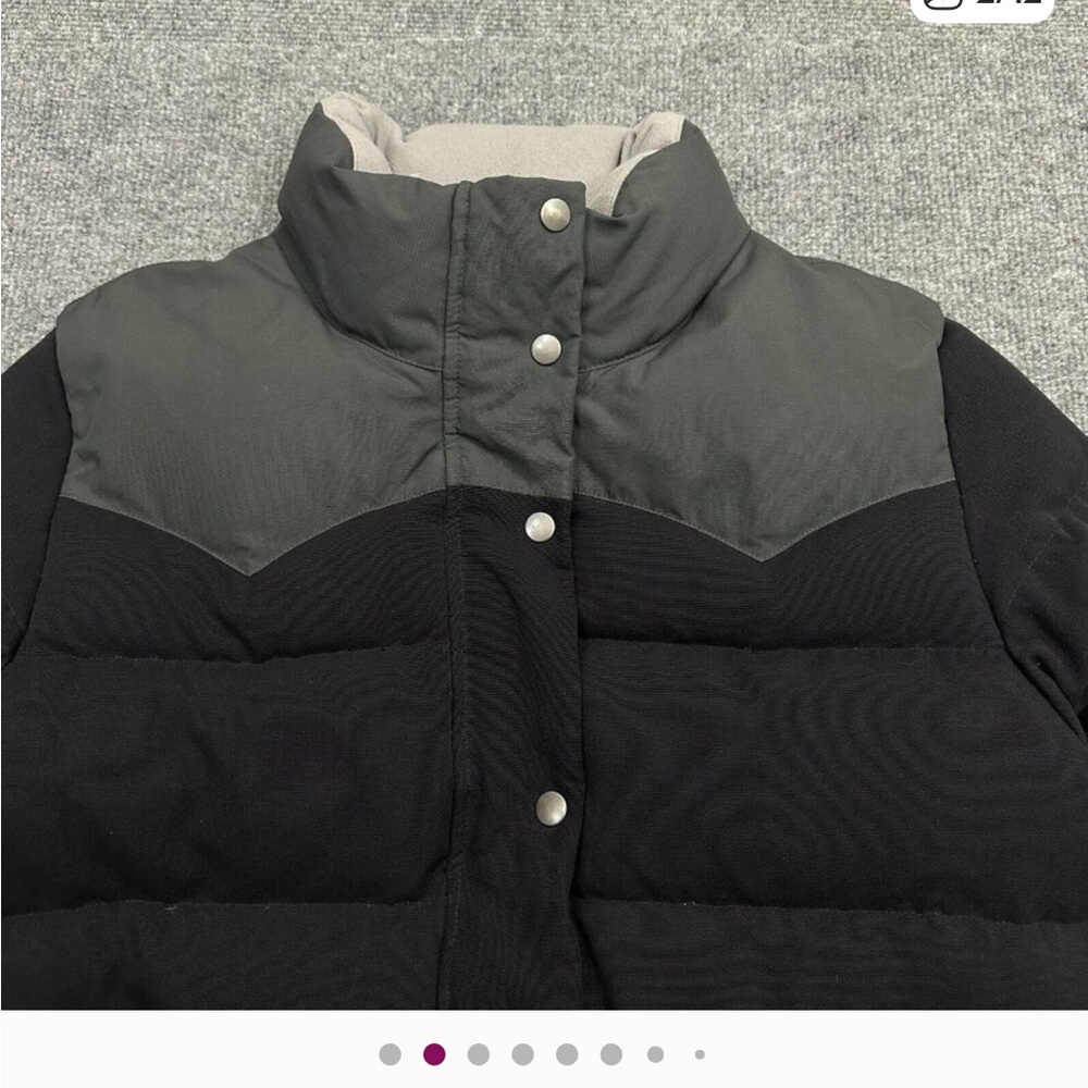 Patagonia Womens Bivy Black Jacket Medium Western Duck Down Insulated - Picture 3 of 12